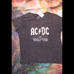 ACDC Gray Shirt Circle size Large Childrens NWT